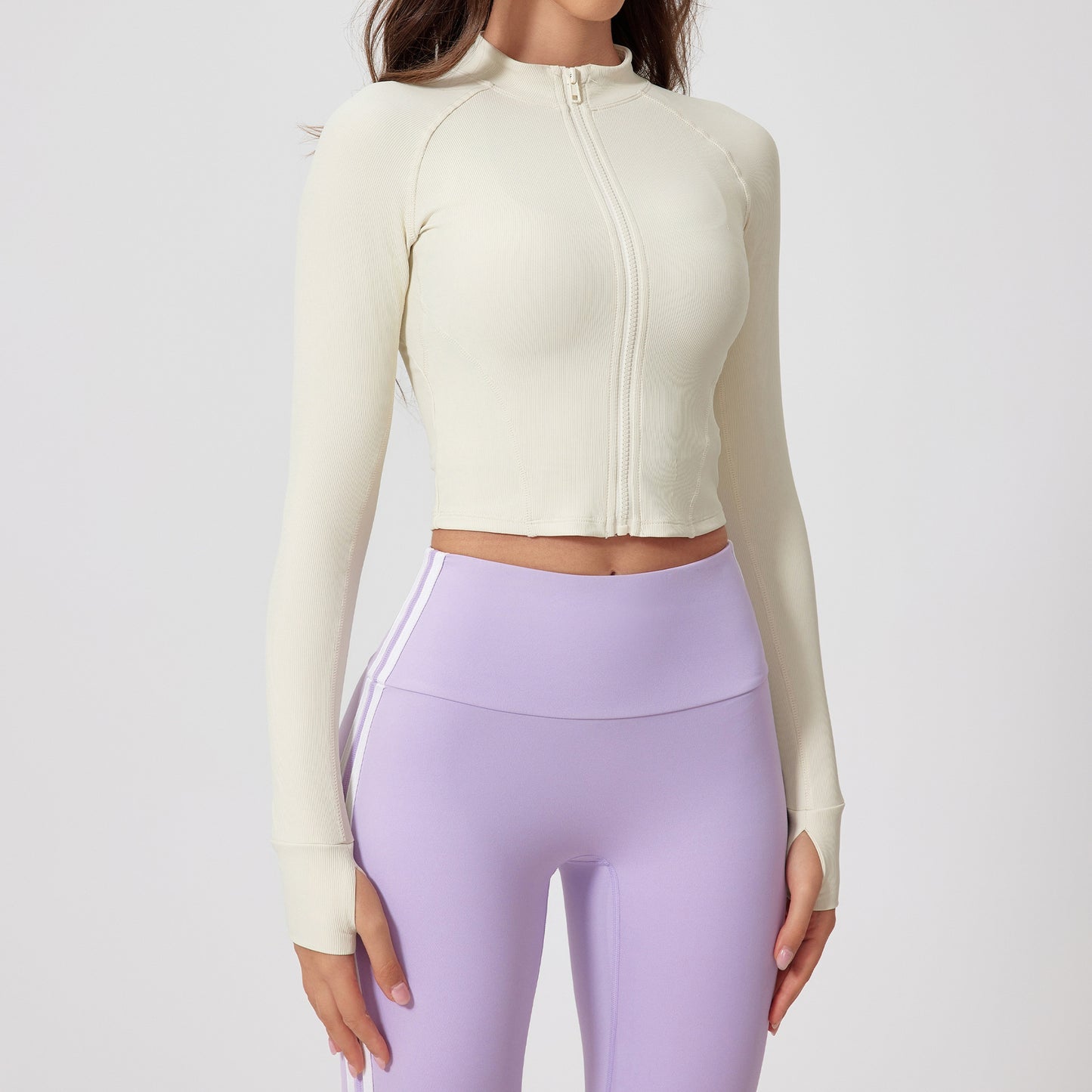 Yoga Clothes Women's Zipper Nude Feel