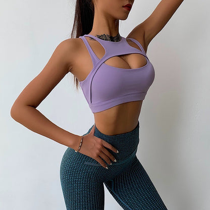 Sports Bra Yoga Pad Underwear Ladies Fitness Fit Cropped Tank Top