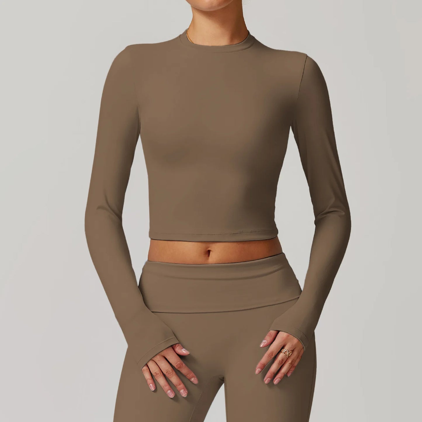Long Sleeve Yoga Top  Casual Running T-shirt Gym