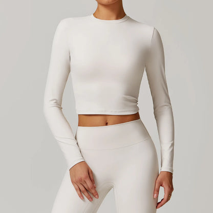 Long Sleeve Yoga Top  Casual Running T-shirt Gym