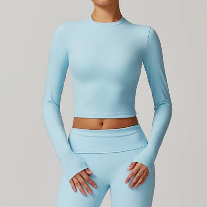 Long Sleeve Yoga Top  Casual Running T-shirt Gym