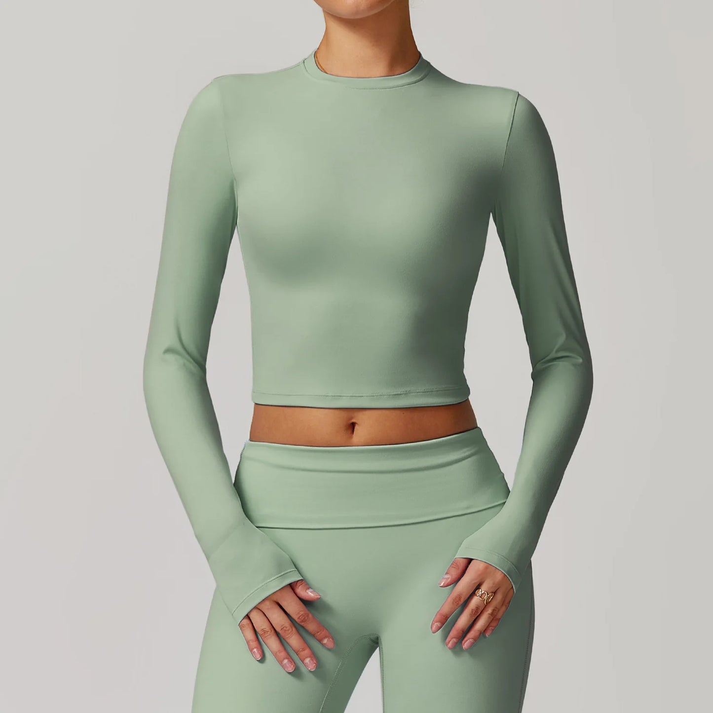 Long Sleeve Yoga Top  Casual Running T-shirt Gym