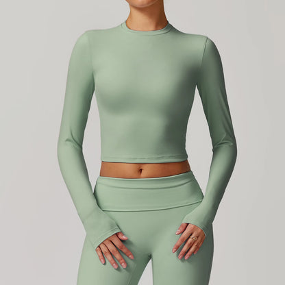 Long Sleeve Yoga Top  Casual Running T-shirt Gym