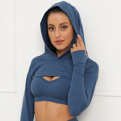 Long Sleeve Hooded Yoga Top